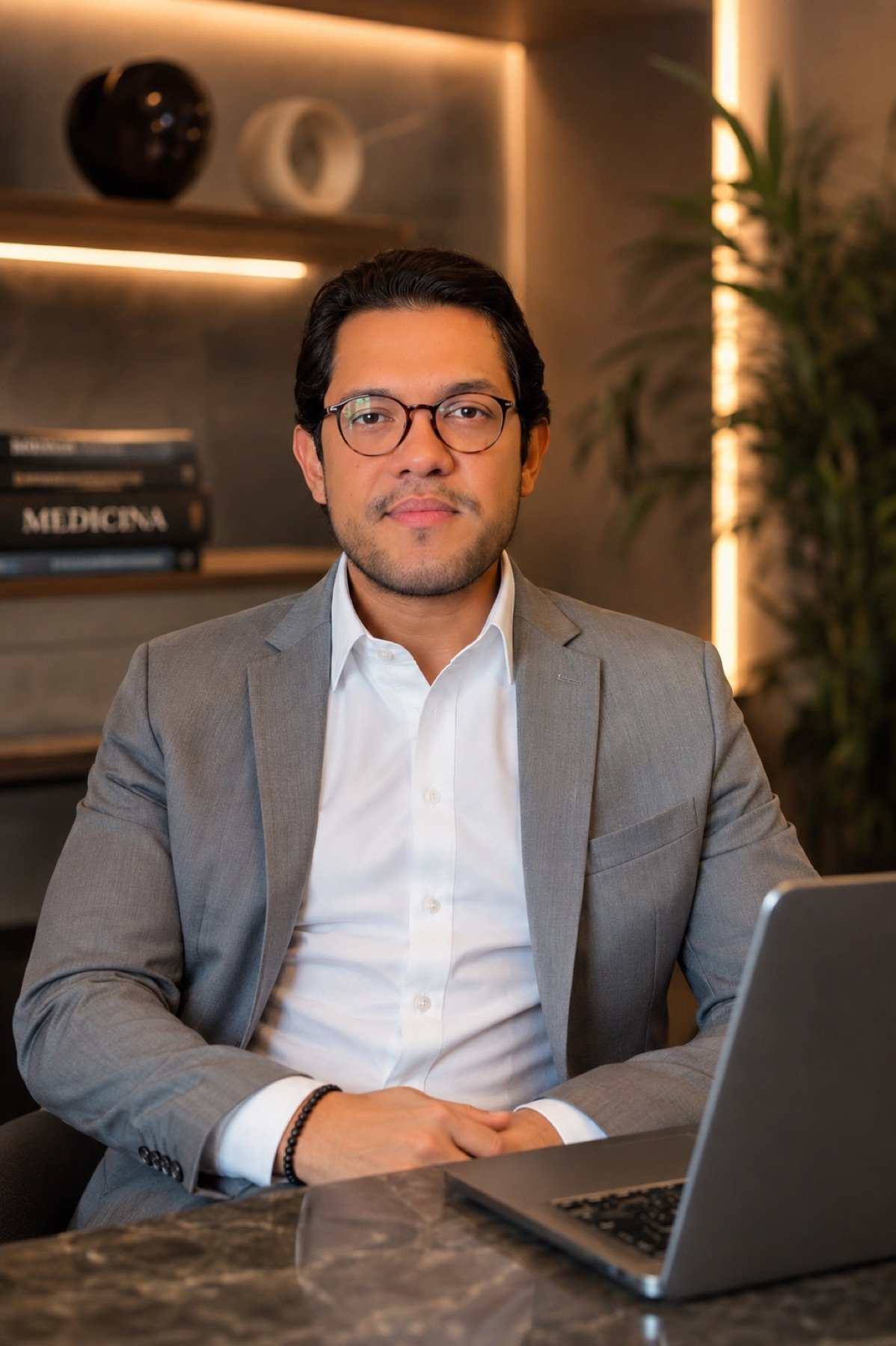 Dr. Mateus Osório em seu consultório na clínica Doctor Play, nos Jardins, São Paulo